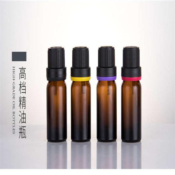 Dustproof Amber Essential Oil Glass Bottles ISO9001 Portable Eco Friendly