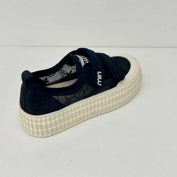Espadrilles Platform Canvas Trainers Womens ODM Black Canvas Sneakers Womens