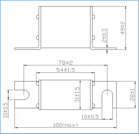Low Current 400 Amp Dc Fuse , White Square Ceramic Car Fuses 750VDC