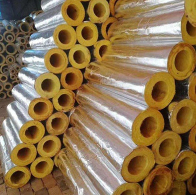 50mm Yellow Glass Wool Thermal Insulation Tube Boiler Pipe Insulation