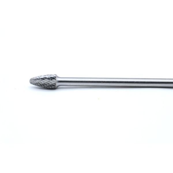 SF-5ZML6 DC Double Cut Extended Shank Carbide Burr for Smooth Finishing on Soft Metals