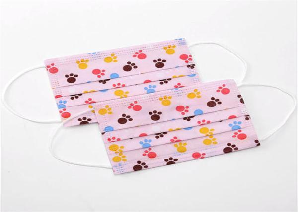 Comfortable Children's Disposable Face Masks , Kids Cough Mask For Outdoor