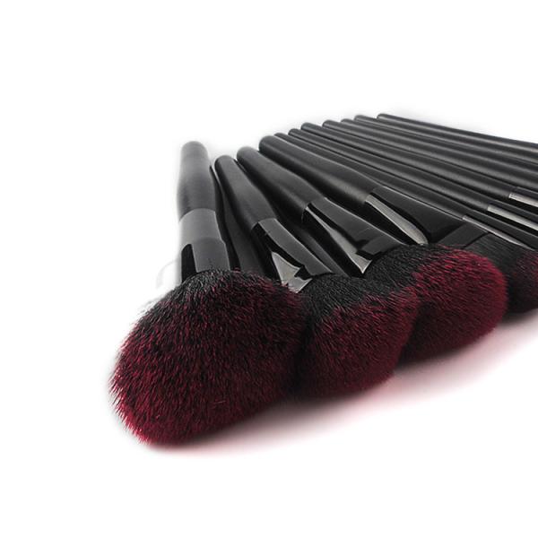 MSDS Portable 11pcs Cosmetic Makeup Brush Set With Leather Bag