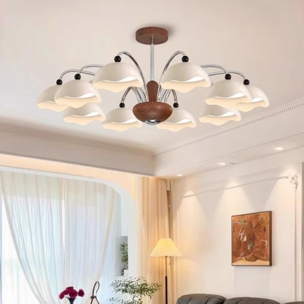 JYLIGHTING French Style Study Eggshell Chandelier Nordic Living Room Lamp Medieval Modern Dining Room Bedroom Pendant Light