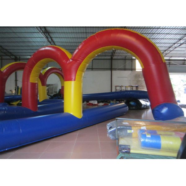 Juegos inflables de los deportes de la pista de carreras al aire libre 12 lona del Pvc del x 12m 0.55m m incombustible