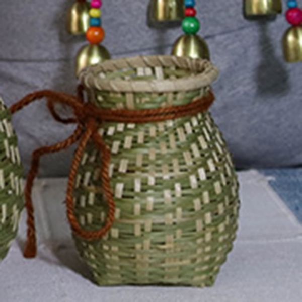 Handmade Woven Basket, Bamboo Baskets, Wall Hanging Basket For Fishing, Bamboo Decorative Storage Bins For Organizing PE Baskets Polypropylene Basket Pp Yarn Basket Wooden Room Dividers Bamboo Room