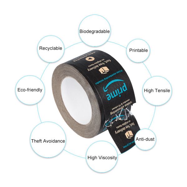 LOGO personnalisé Expédition Carton activé par l'eau Fermeture du ruban adhésif