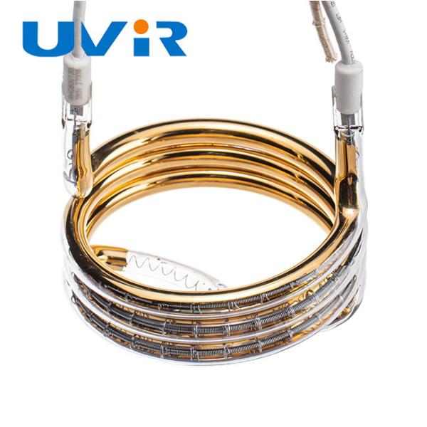 380V 2700W Lampe à chaleur circulaire à infrarouge dorée