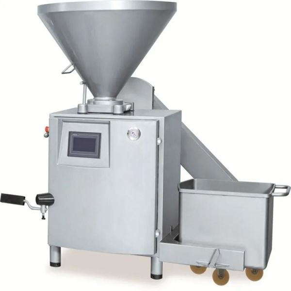 Hygienic Design Vacuum Stuffing Filler Double-Line Tying & Clipping for Full Sausage Production Line