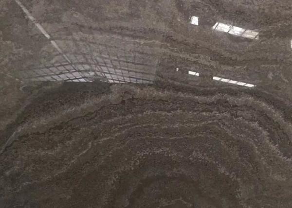 Wooden Grain Grey Wood Vein Brown Marble Gloss Floor Tiles Polished Big Slab