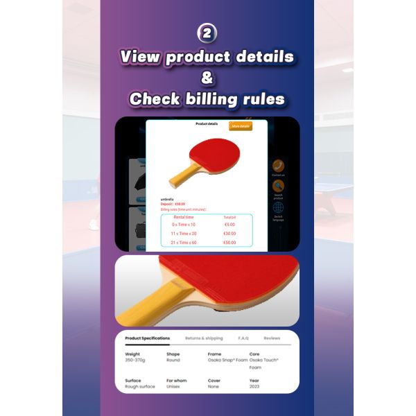 Table Tennis Racket Rental Locker Vending Machine Ideal for Gyms, Schools, Sports Centers