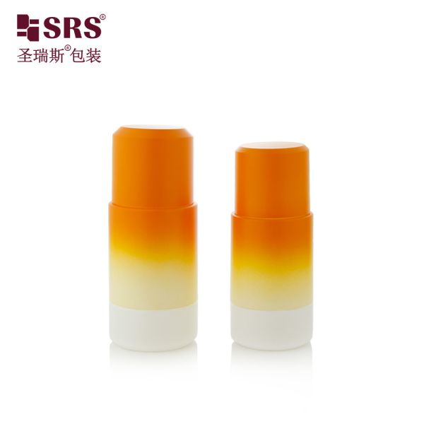 75ML RPPE P Custom Gradient Orange Matte Mould Empty Roll On Bottle for Aesthetic Muscle Soothing Gel Application