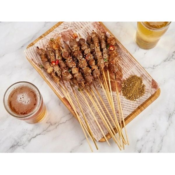 OEM 12 Inch Bamboo Skewer Sticks 300mm For Roasting Kebabs Catering