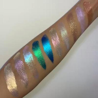 Quick Drying High Pigmented Eyeshadow 10 Color Duochrome Metallic Makeup Eyeshadow