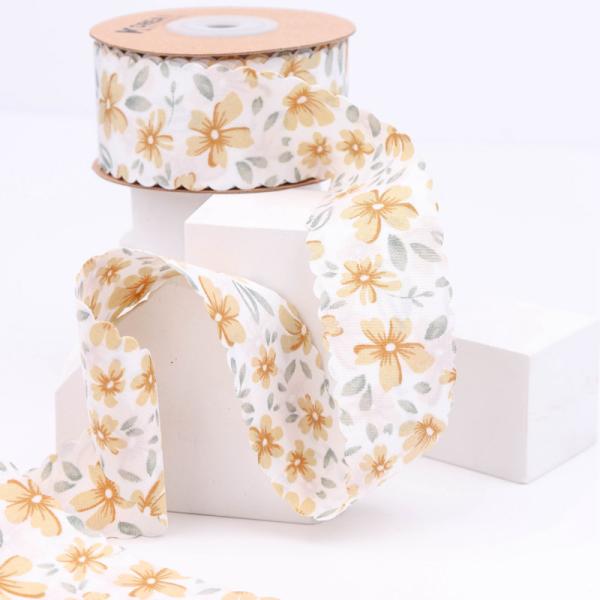 Floral personalizado Grosgrain fita fita de borda de tecido fita para embalagem de presente