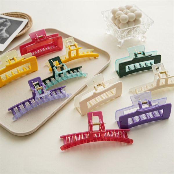 Double sided pp shark hair clip large thin women girls head clip accessories OEM logo