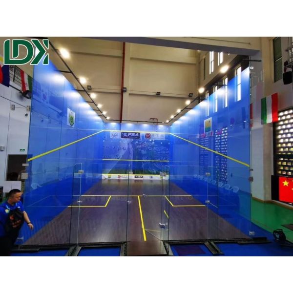LED Outdoor Backyard Squash Court Durable Wood Flooring Squash Facilities Customization