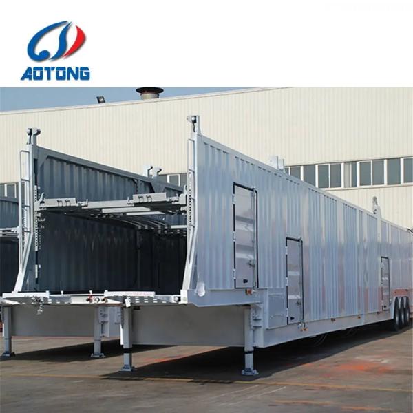 AOTONG Semi-reboque 2 eixos duplos 6 unidades SUV Transporte de veículos