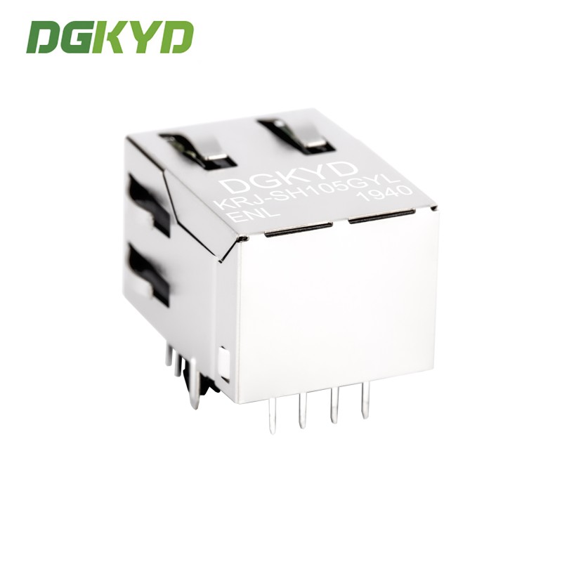 10/100 BASE Ethernet RJ45 Modular Jack With Transformer and Through Hole Mount