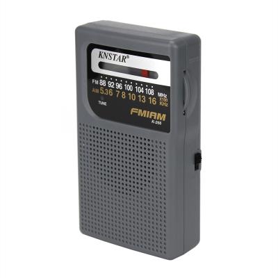 FM 530-1600KHz rádio de relógio portátil com alta sensibilidade em ABS e fone de ouvido Jack