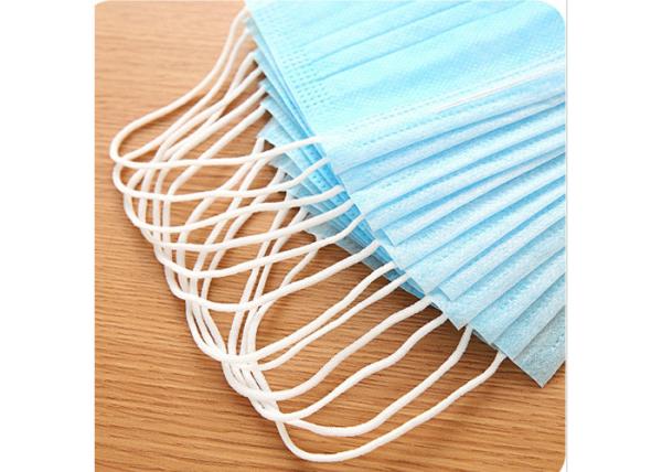 Máscara médica descartável não tecida de 3 dobras, máscaras dentais Hypoallergenic para o hospital