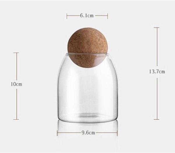 Airtight Seal Wooden Jar Lid Wood Ball Lids Food Storage Canister For Tea Coffee