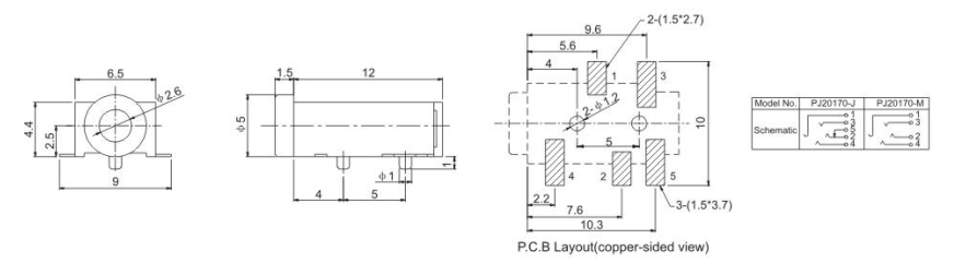 наушник 2.5mm поднимает PJ20170 домкратом