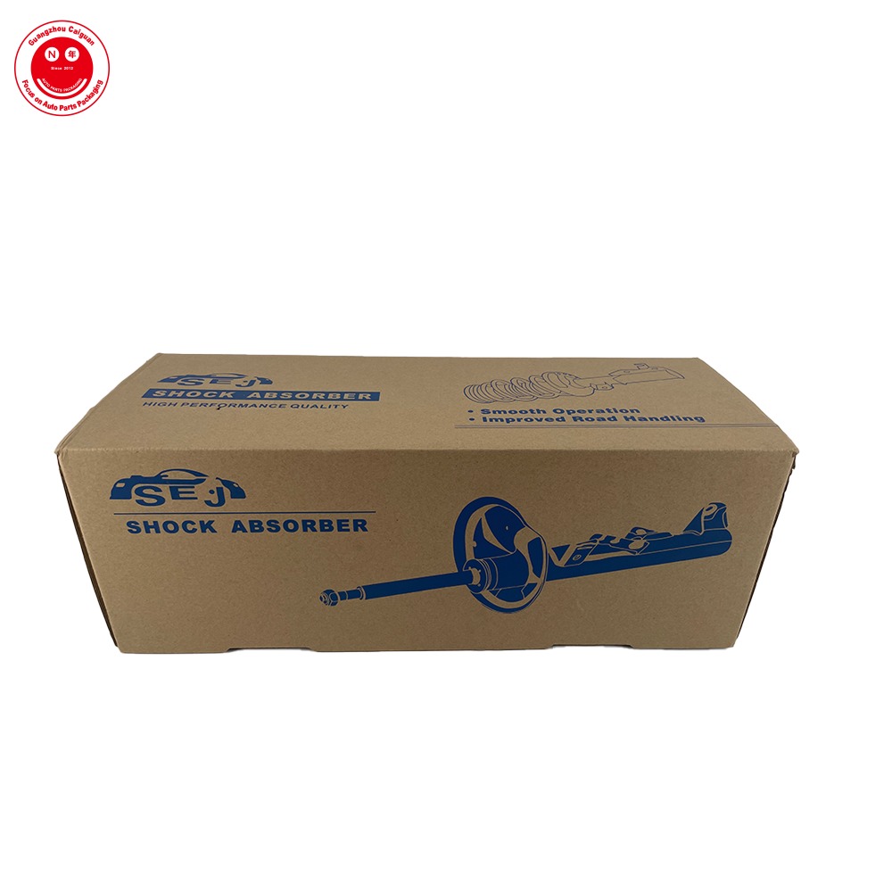 High Quality Custom Corrugated Carton Box Auto Spare Parts Packaging with Embossed Logo Corrugated Paper Box Folder Type