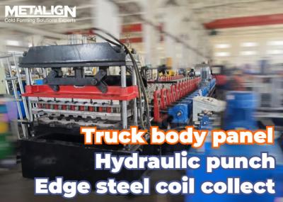 Closed Panel Truck Body Roll Forming Machine With In Line Trimming And Hydraulic Post Press