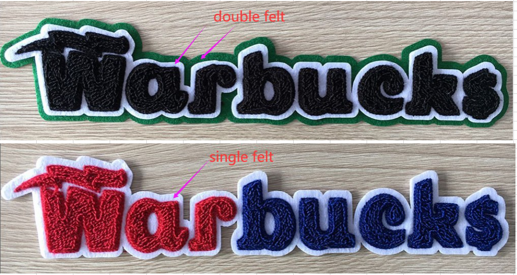 Embroidery Wholesale Custom Chenille Patch, Iron on Chenille Letter Patchs