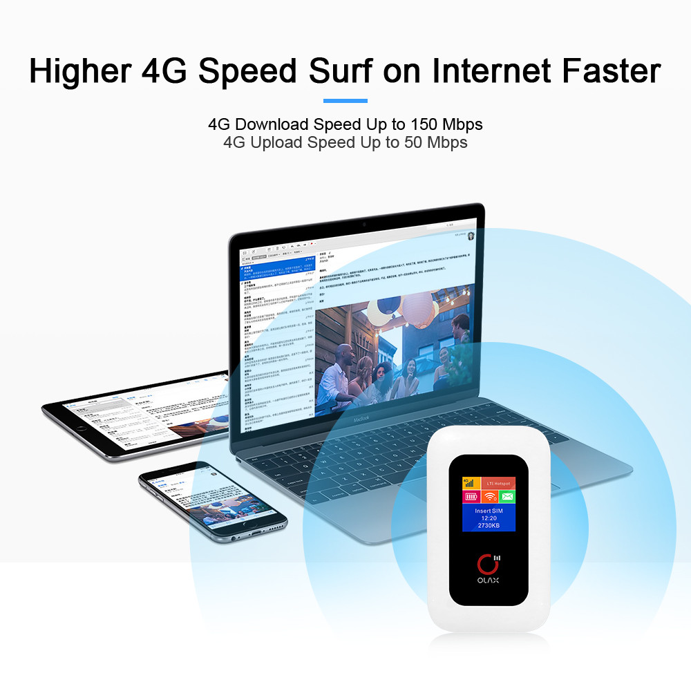 Батарея лития маршрутизатора 2100mah модема OLAX MF980L Mifis 4G мобильная Wifi