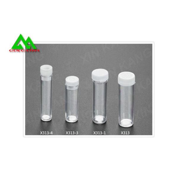 Plastic Test Tubes With Corks For Chemical Industry / Medical Laboratory