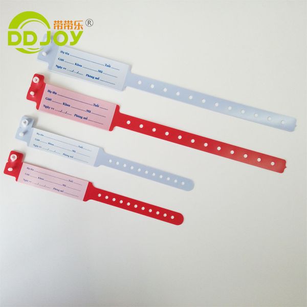 Cartoon Pattern Waterproof Disposable Medical Plastic Wristband for Hospital Patients