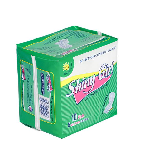 Venda a quente de algodão orgânico sanitário descartável pad para mulheres preço competitivo higiene natural feminina guardanapo sanitário de senhora
