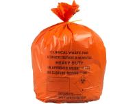 Les déchets cliniques dangereux de LDPE de force supplémentaire mettent en sac l'orange résistante