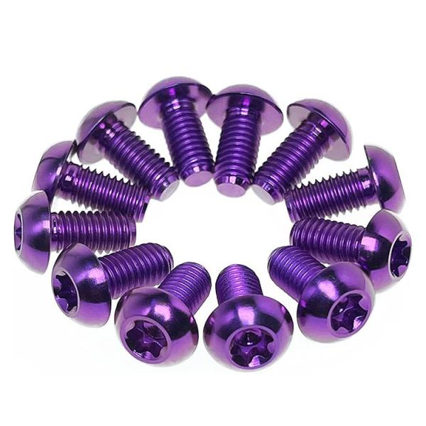 Parafusos de cabeça de flange hexagonal de liga de titânio anodizado para bicicleta