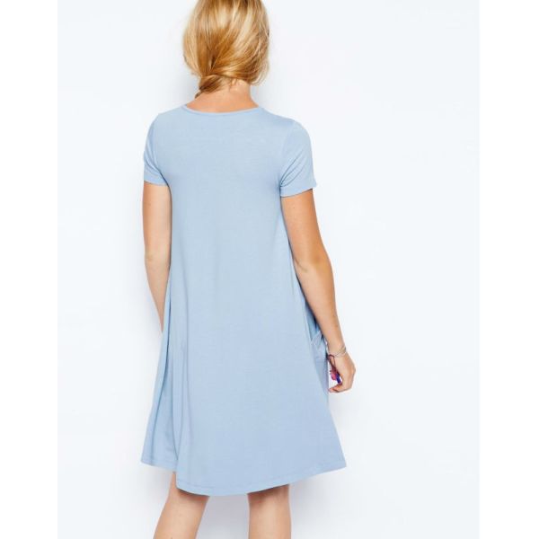 Plus size maternity dresses clothes with 2 front pockets wholesale
