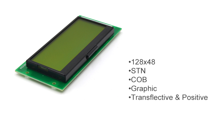 Transflective Positive Y-G STN Graphical Display LCD SPI Module 128*48 ST7565R IC