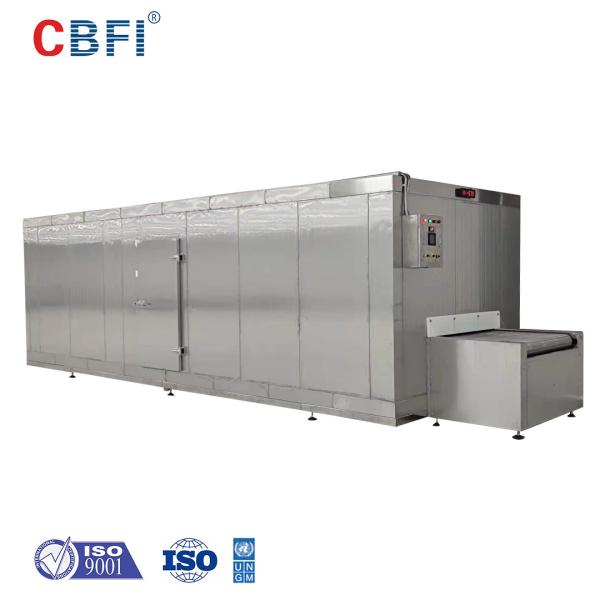 Equipamento de refrigeração mais frio do armazenamento frio do túnel da explosão para os bens aquáticos de aço inoxidável