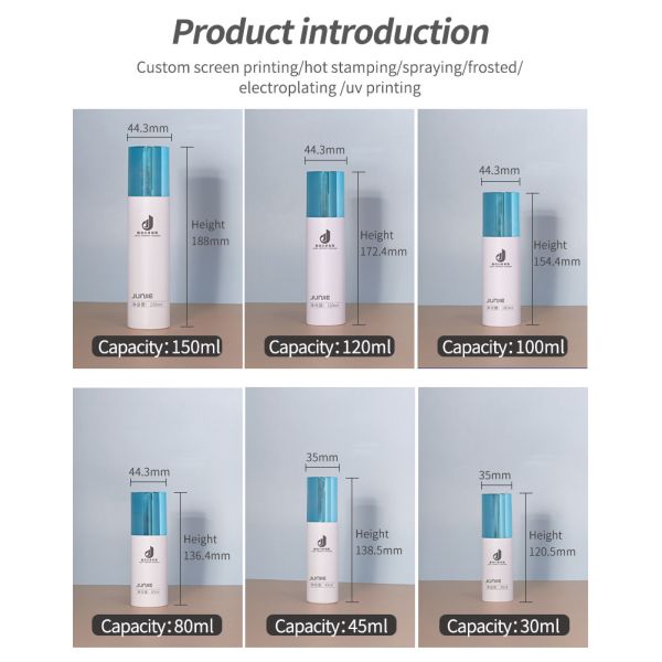 PETG Botella de bomba verde Botellas de spray para el cuerpo vacío cosmético 100 ml