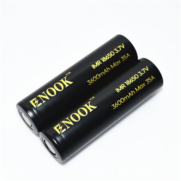 Alta qualidade Enook 18650 3600mAh 35A 3.7v bateria leão bateria recarregável para bateria de bicicleta elétrica