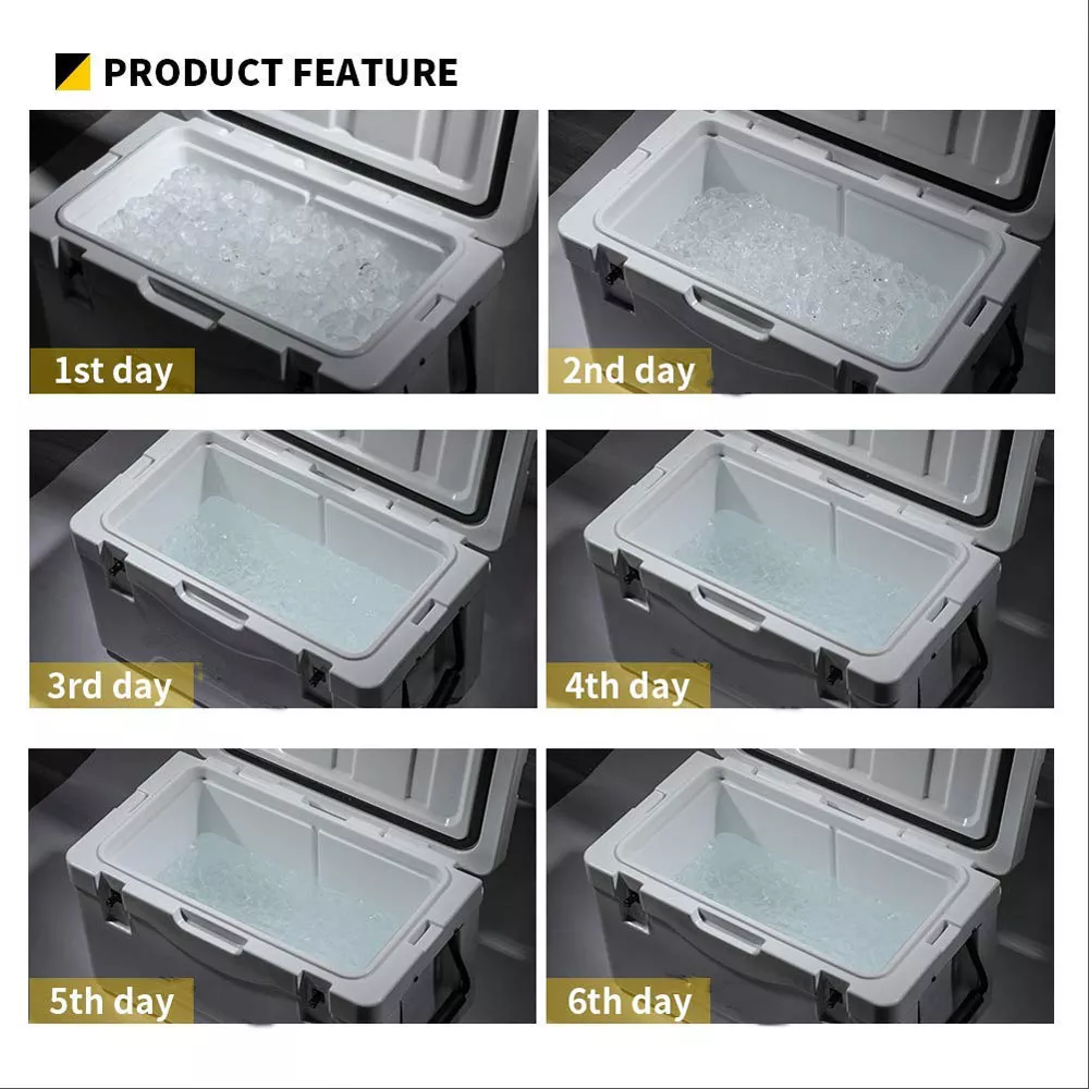 Охладитель коробки льда 135QT водоустойчивый Rotomolded пластиковый, который катят