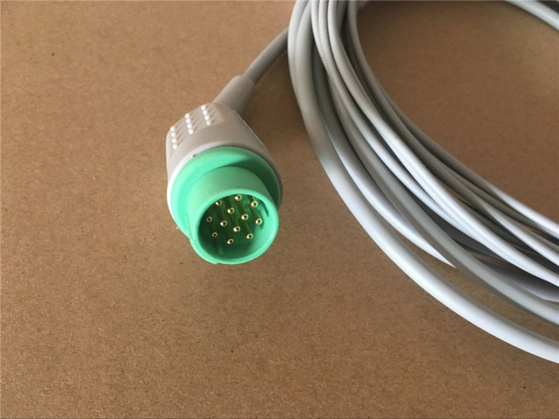 Куртка подводящих проводов 12pin TPU руководства ECG устранимая Ecg Biolight 5