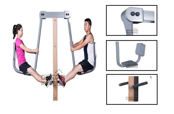 china outdoor park gym equipment  park wood outdoor leg press machine