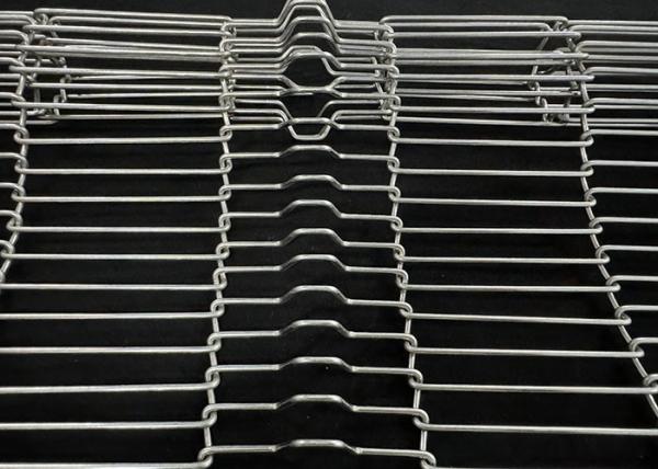 Resistência ao calor barras flexíveis 304 aço inoxidável escada rede de transportador para forno de pizza