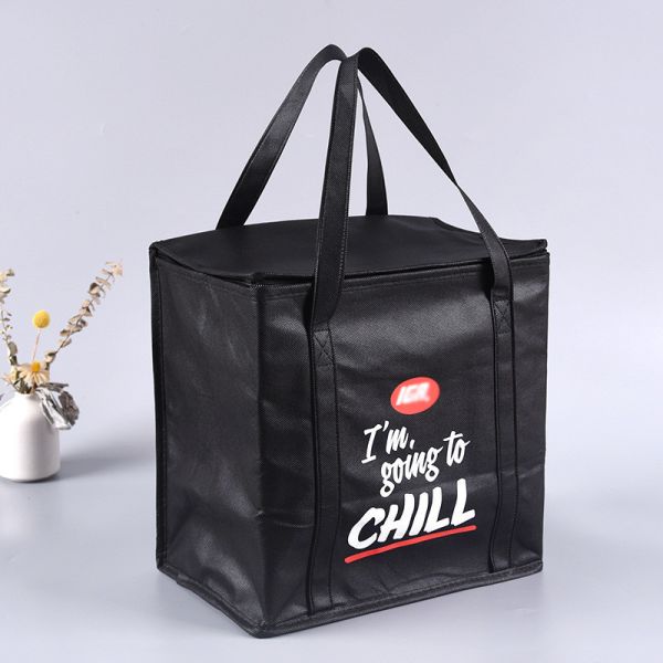 Insulated Non Woven Picnic Ice Pack Lunch Cooler Shopping Bag with Customized Color