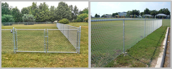 Outdoor 6 Foot Chain Link Fence Panels For Sports Yard / Industrial Sites