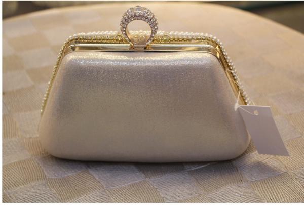 European and American high-grade diamond evening bag banquet bride tassel Clutch