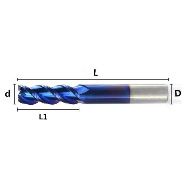 HRC55 Right Up Cut Tungsten Carbide End Mill For Acrylic Board 1 - 20mm Super Coating