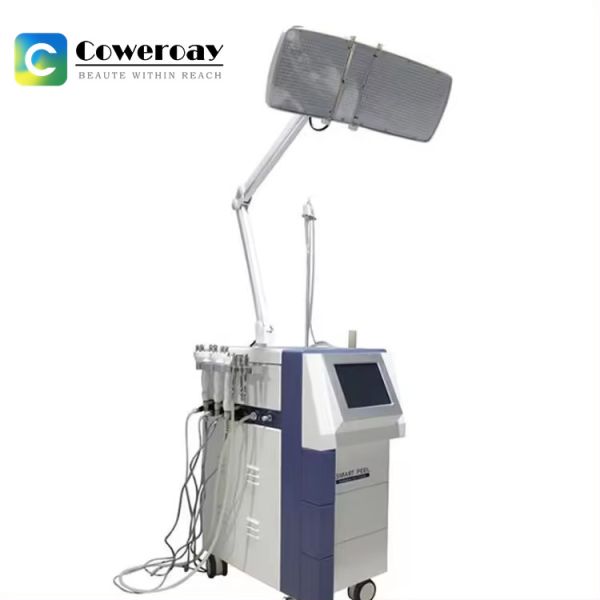 PDT Red Blue Green Yellow Led Light Therapy Machine , Hydrodermabrasion Facial Machine